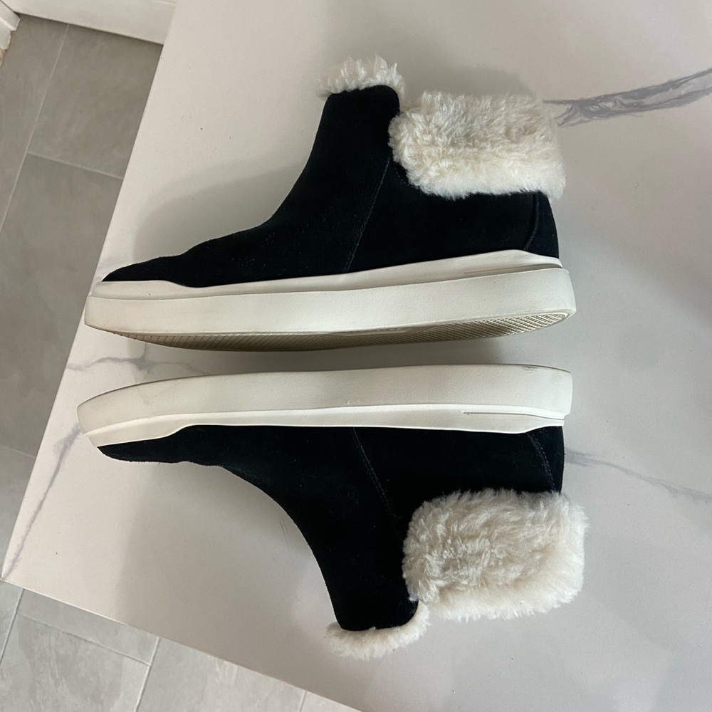 Cole Haan GrandPro Rally Black White Faux Fur-Lined Sneakers Waterproof 9.5 - Picture 12 of 12